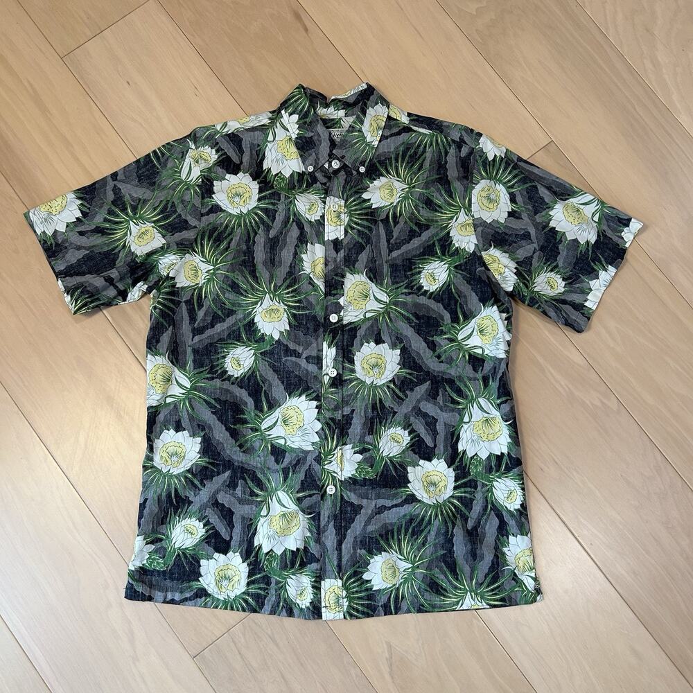 Original Avanti Hawaiian Button Up Reverse Print Shirt Short Sleeve Men’s Large